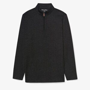 Mizzen + Main KPI Quarter Zip - Size Small, Black Heather - LIKE NEW
